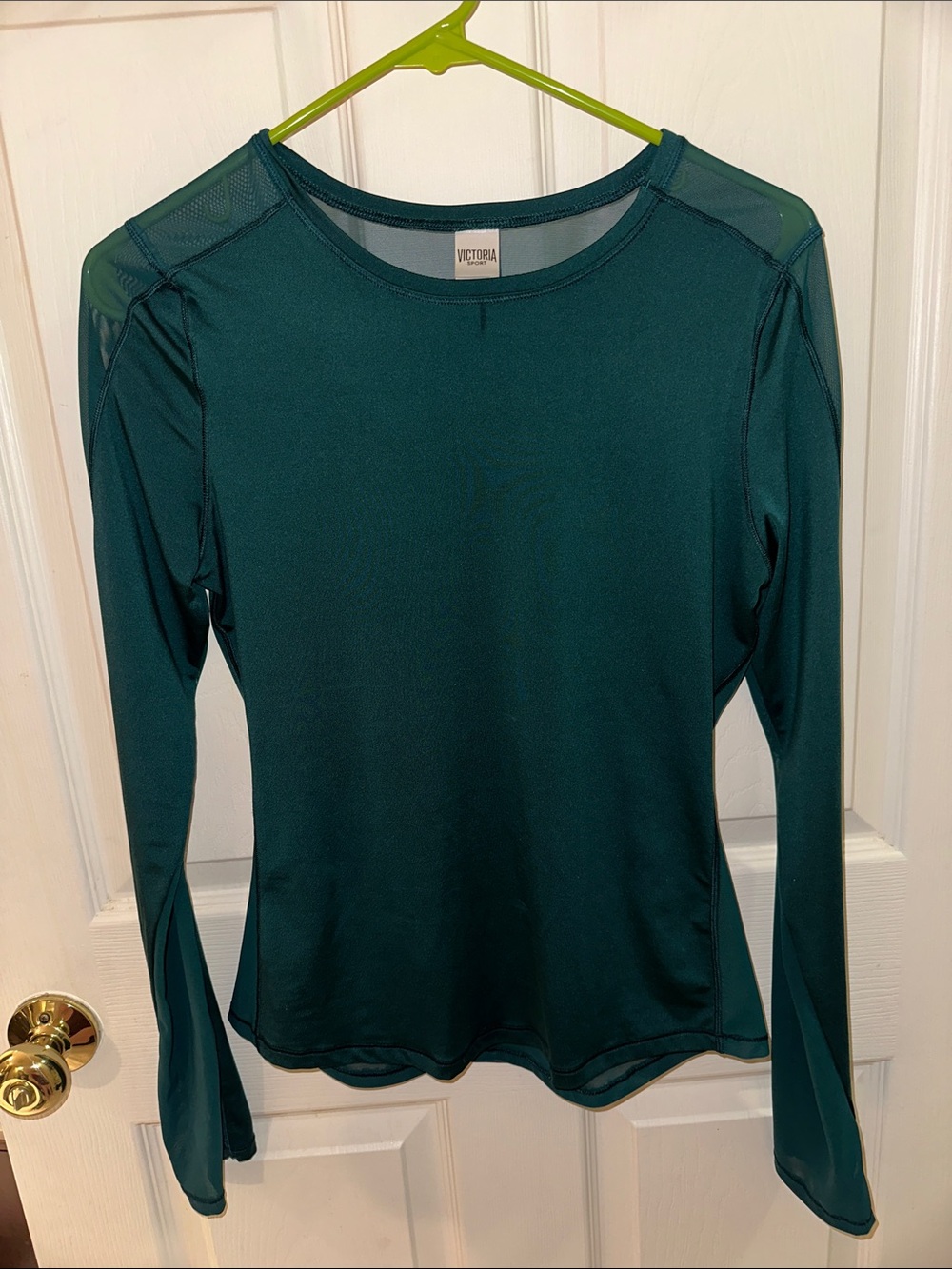 Victoria Sport Long-Sleeve Active Top in Dark Teal